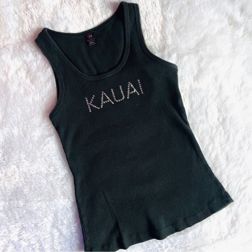 y2k kauai bedazzled tank top